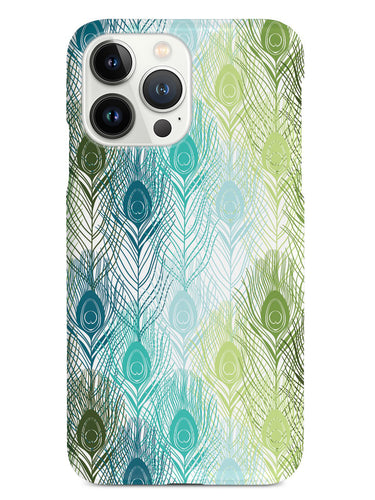 Peacock Feather Pattern - Green and Blue Case