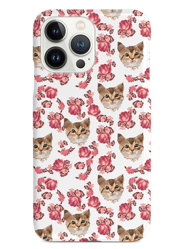 Roses and Kittens Pattern - White Case