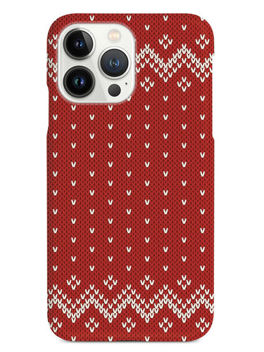 Red and White Sweater Texturized - White Case