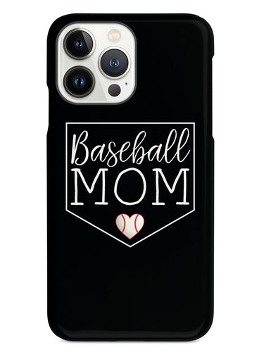 Baseball Mom Heart - Black Case