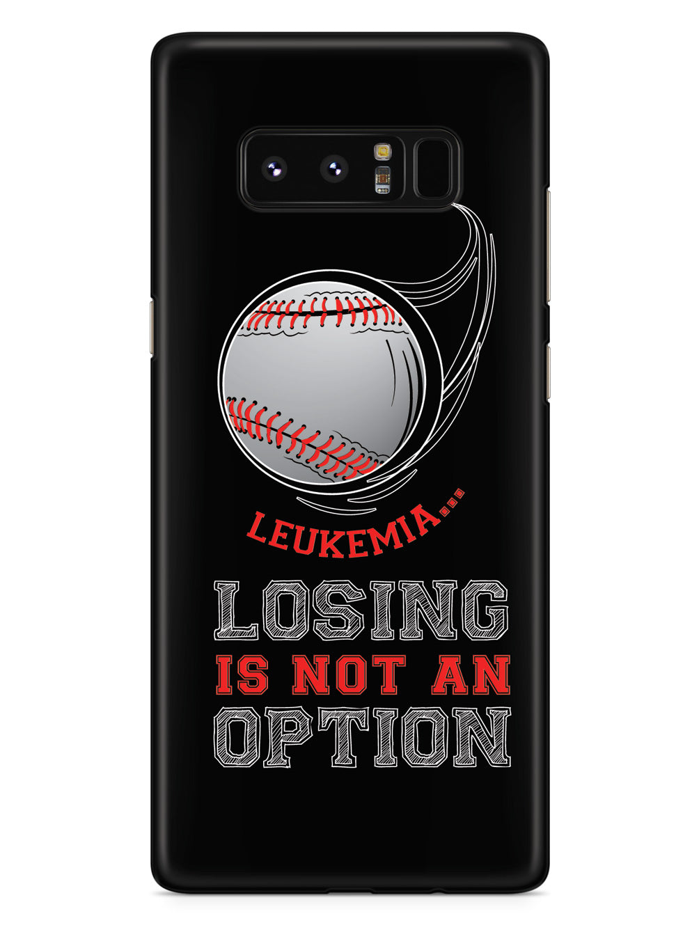 Leukemia - Losing is not an Option Black Baseball Case