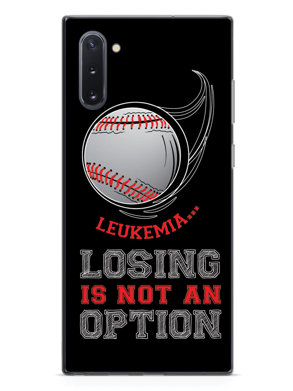 Leukemia - Losing is not an Option Black Baseball Case
