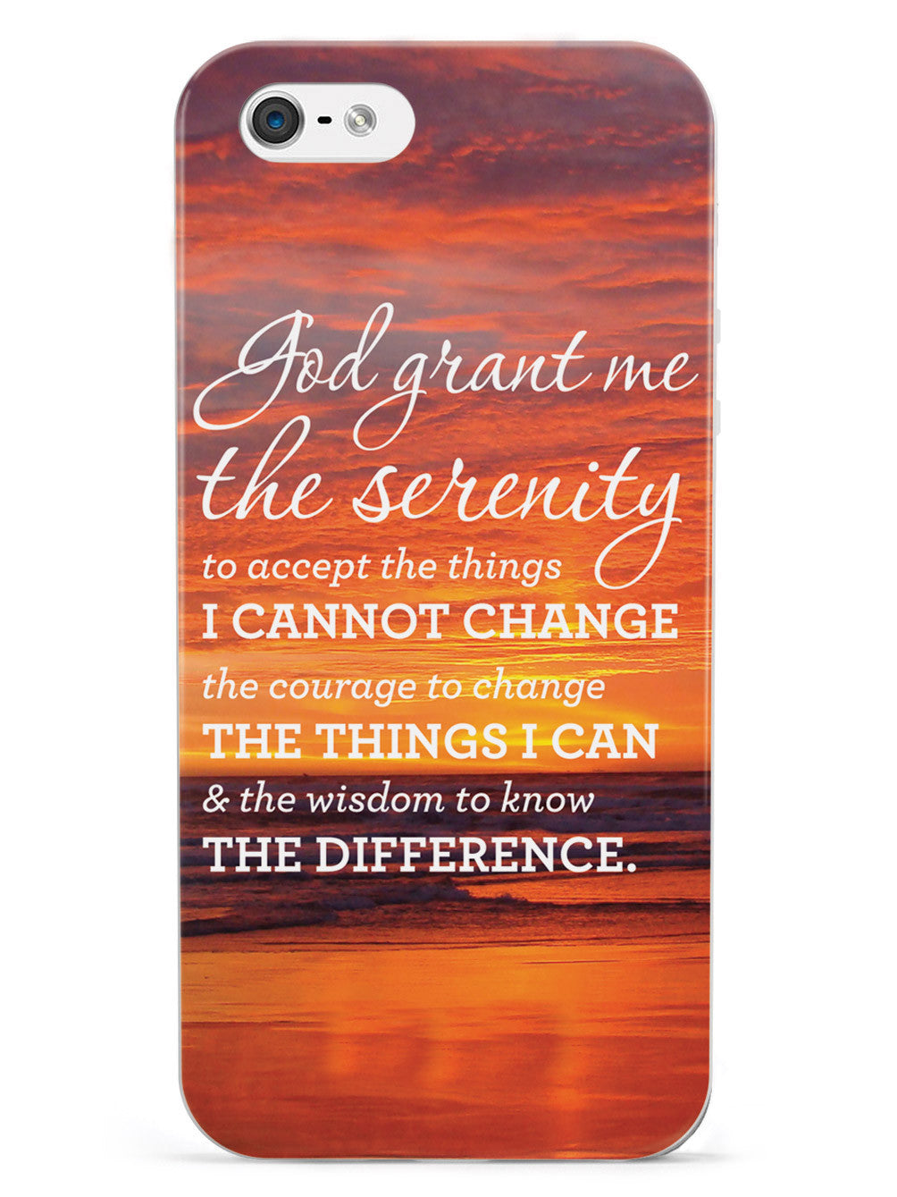 Serenity Prayer Sunset Background Inspirational Quote Case