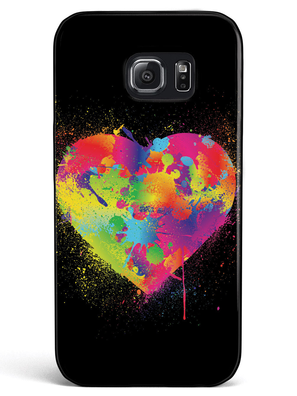 Rainbow Heart Paint Splatter  Case