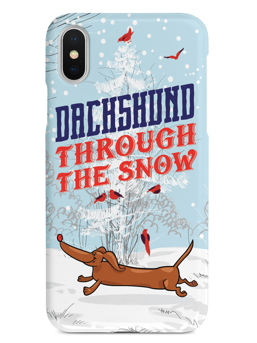 Dachshund Through the Snow Christmas Case