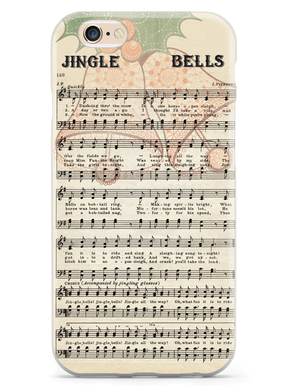 Vintage Jingle Bells Notes Christmas Case
