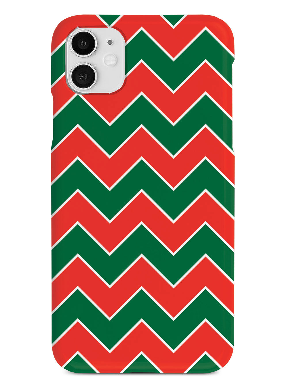 Red & Green Chevron Pattern Christmas Colors Case