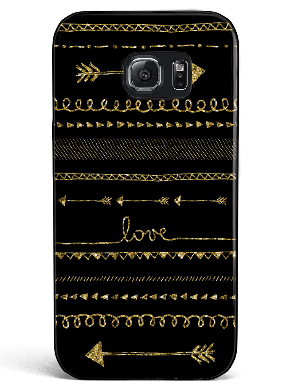 Gold Glitter Hand Drawn Doodle Arrows Case