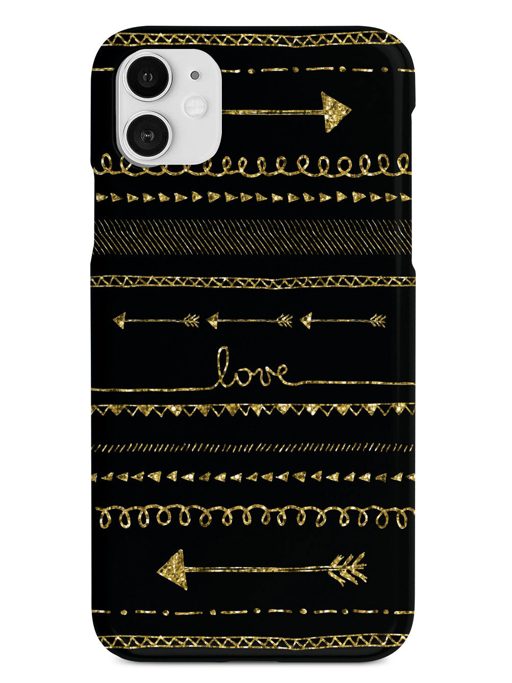 Gold Glitter Hand Drawn Doodle Arrows Case