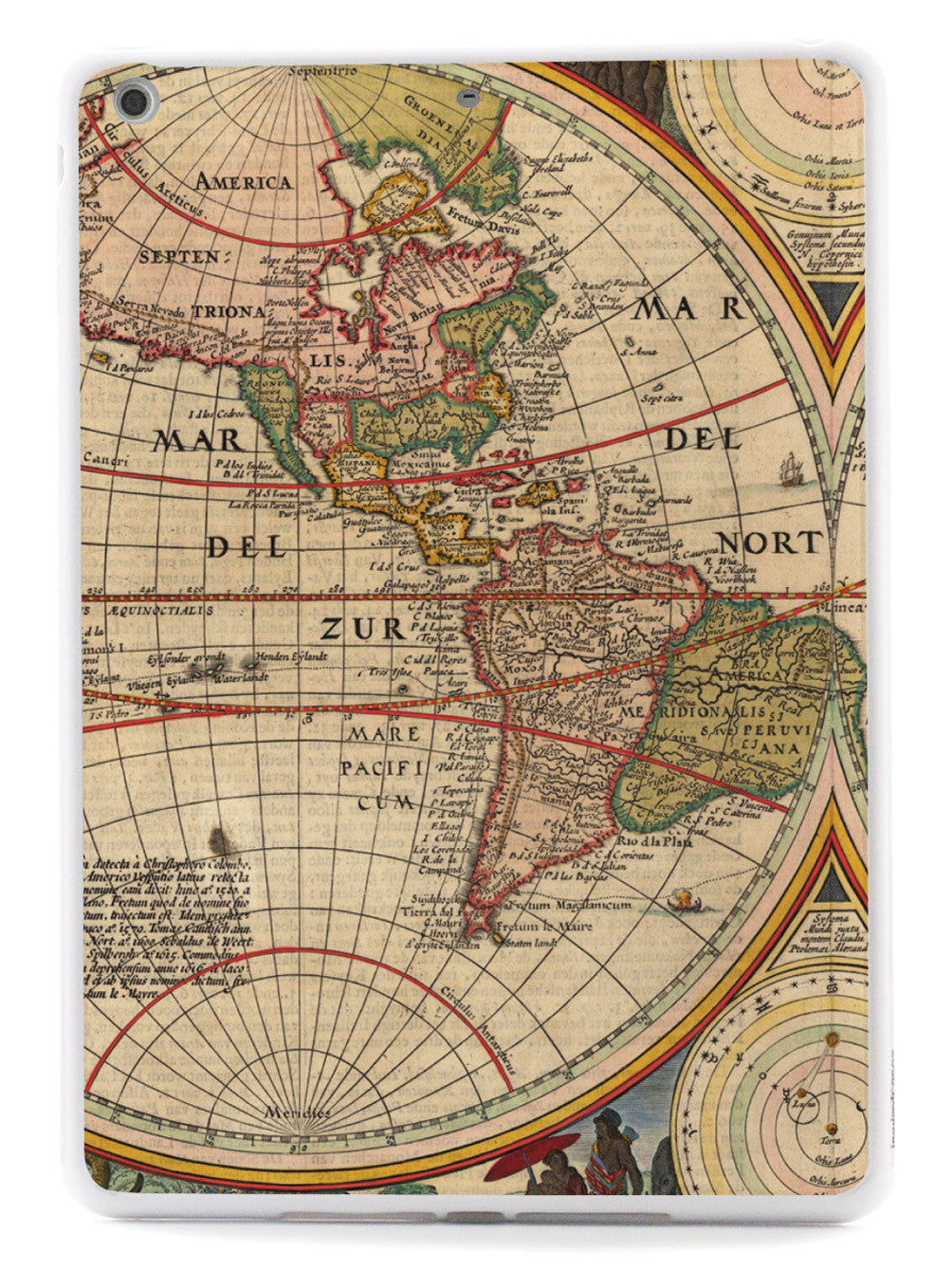 Vintage World Map - Americas Case