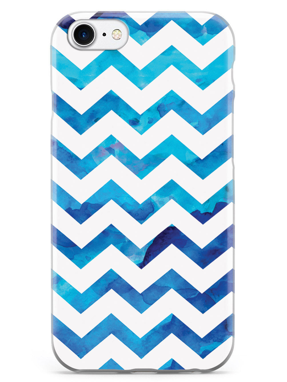 Watercolor Chevron Pattern - Blue Case