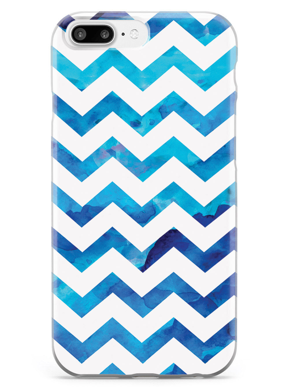 Watercolor Chevron Pattern - Blue Case