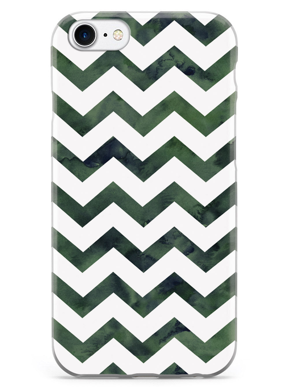 Watercolor Chevron Pattern - Forest Green Case