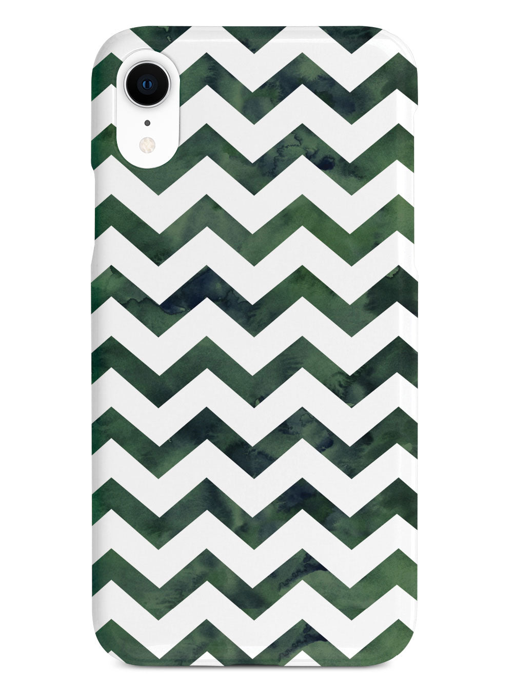 Watercolor Chevron Pattern - Forest Green Case