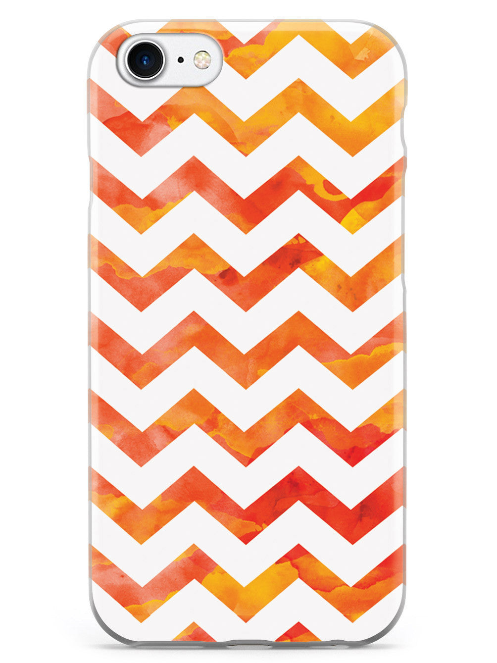 Watercolor Chevron Pattern - Orange Case