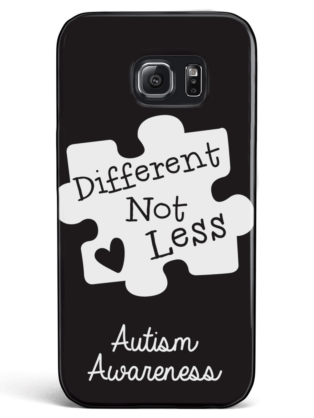 Different Not Less - Black Puzzle Piece Autism Awareness Case