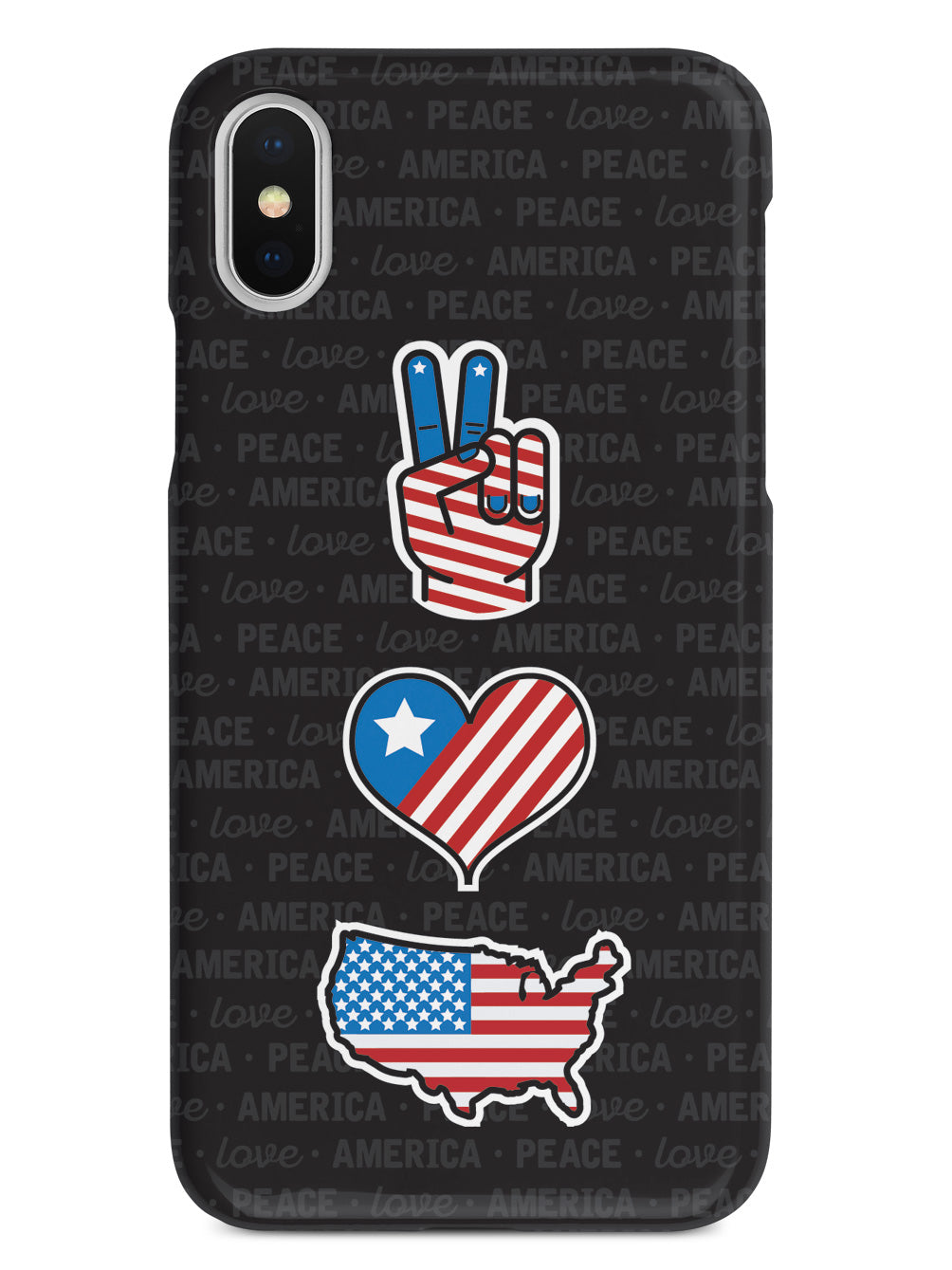 Peace, Love & America - Patriotic Case