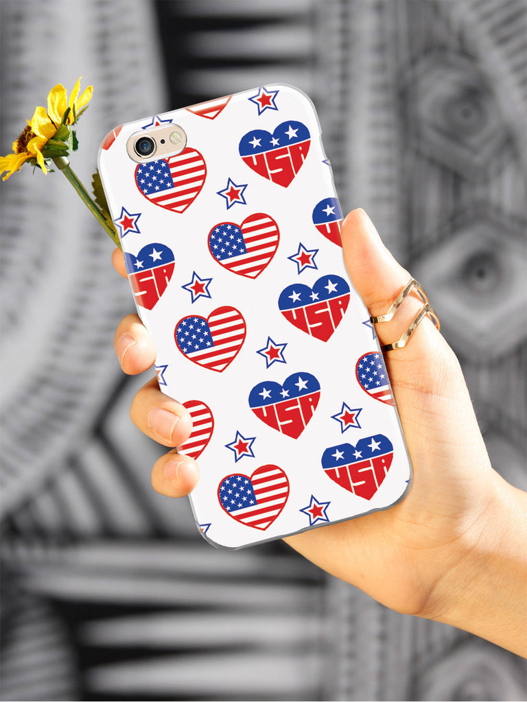 USA Heart Pattern - Patriotic Case – InspiredCases