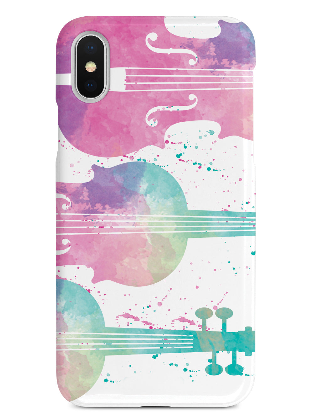 String Instrument Silhouette - Watercolor Case