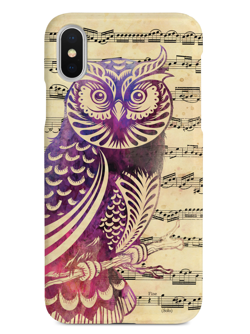 Owl and Music Notes Case
