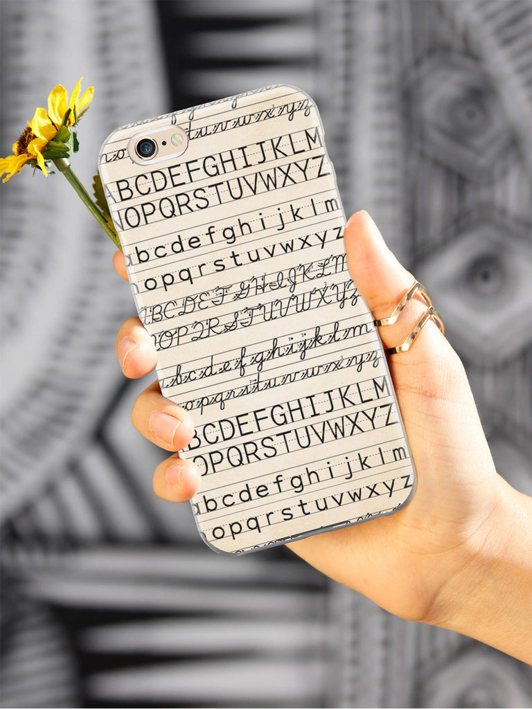 Case With Lettering ABC - Handwriting Case – InspiredCases