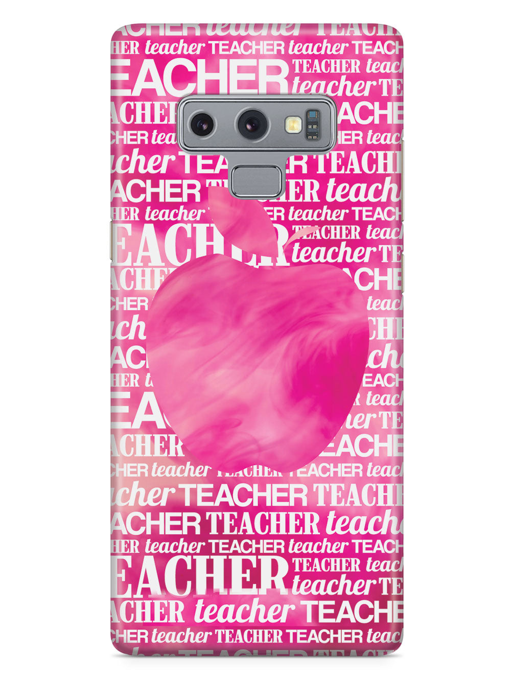 Apple Silhouette - Pink Watercolor Case