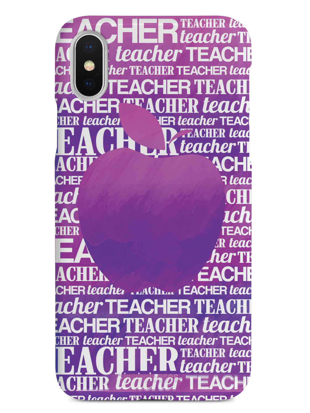Apple Silhouette - Purple Watercolor Case