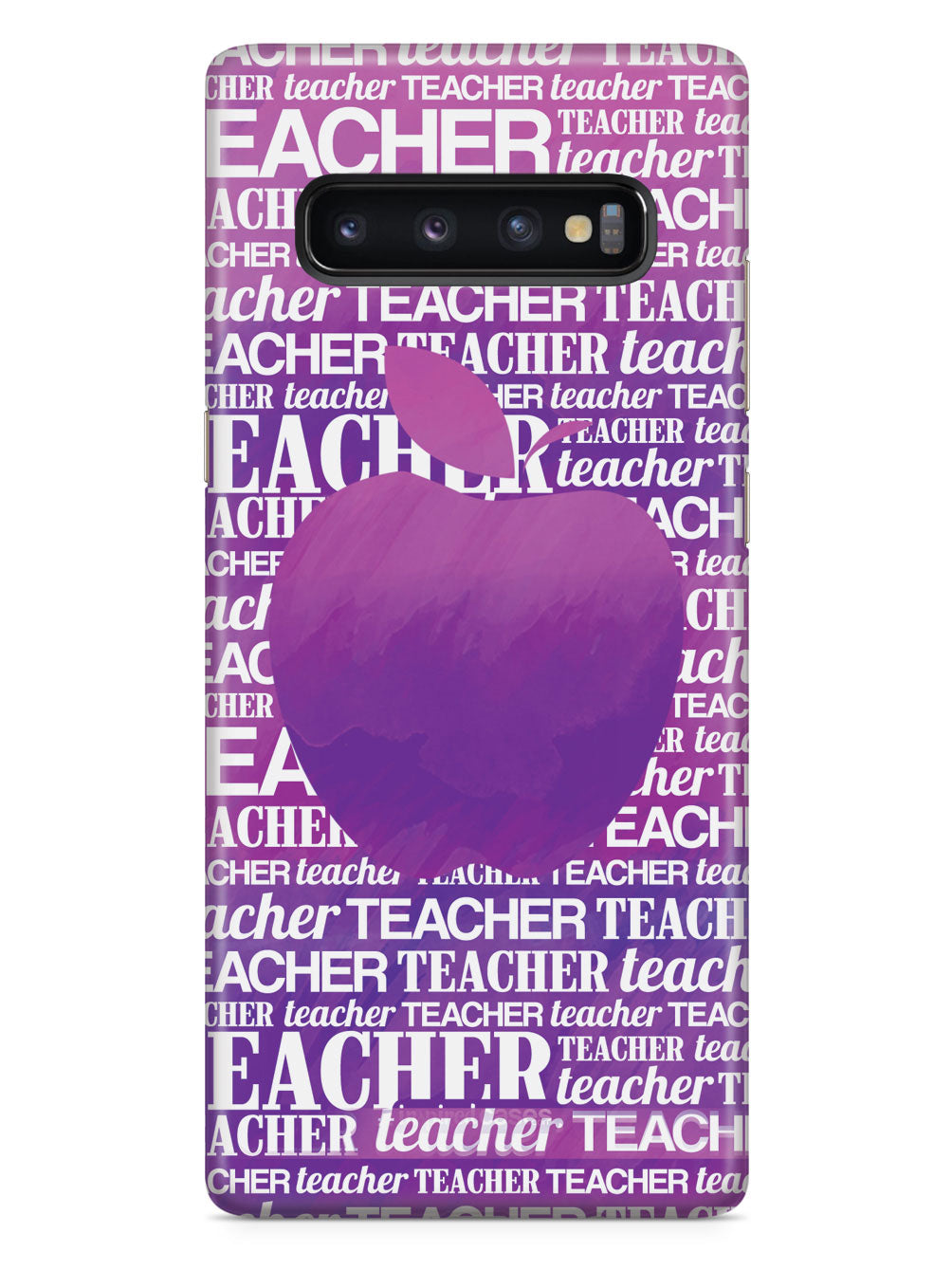 Apple Silhouette - Purple Watercolor Case