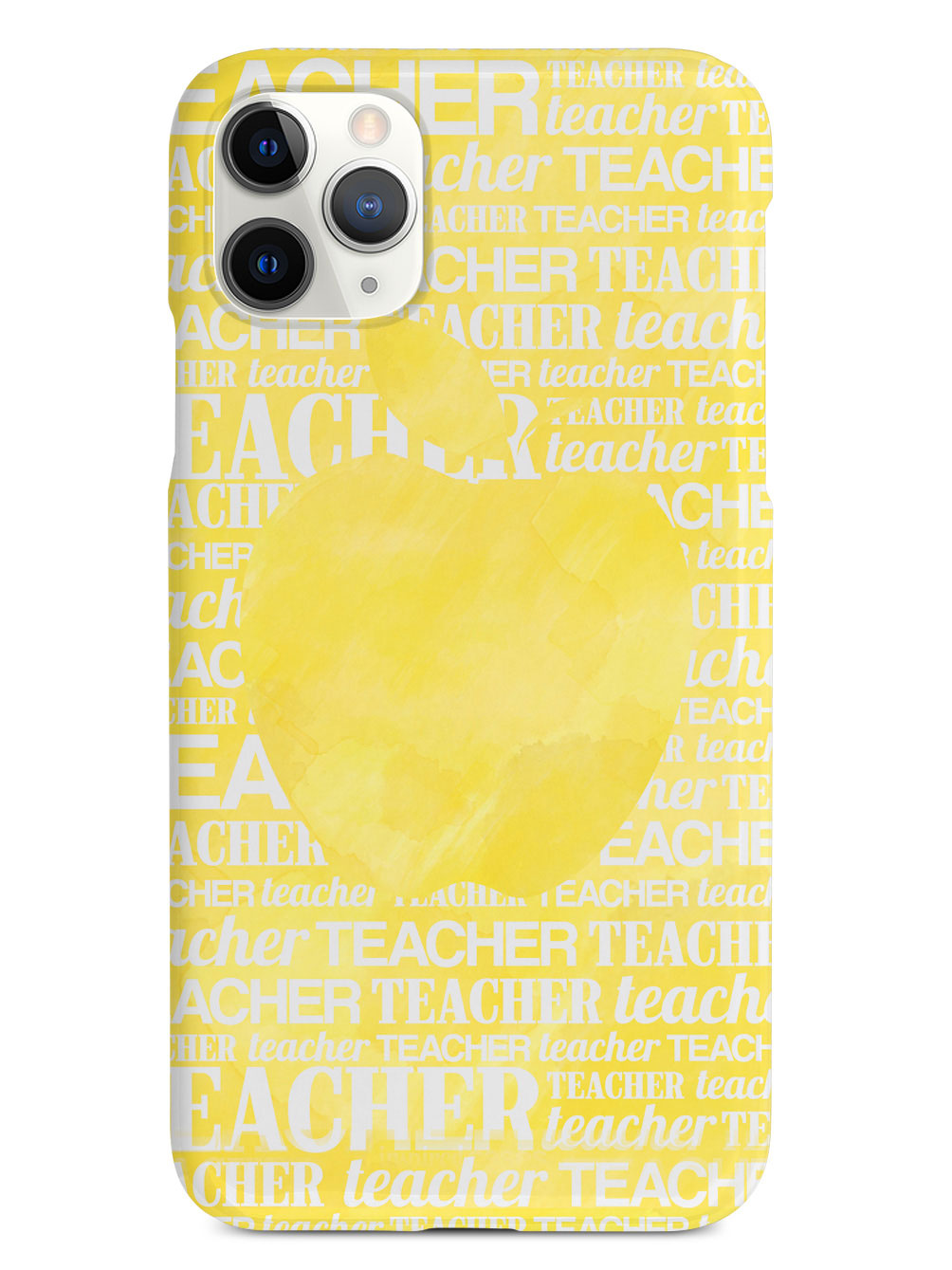 Apple Silhouette - Yellow Watercolor Case