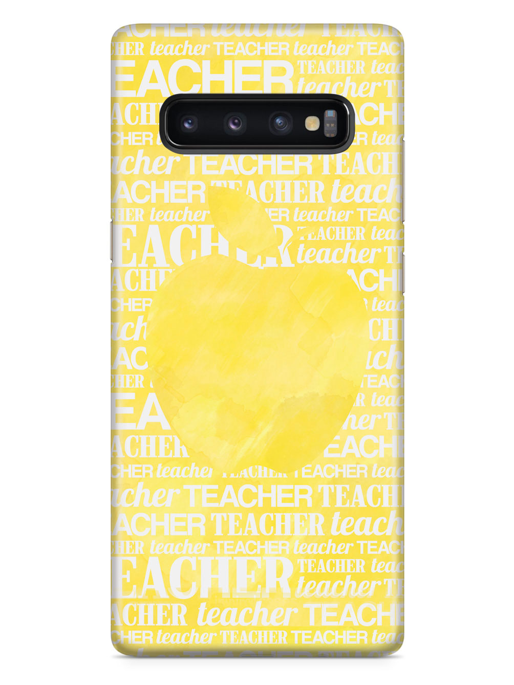 Apple Silhouette - Yellow Watercolor Case