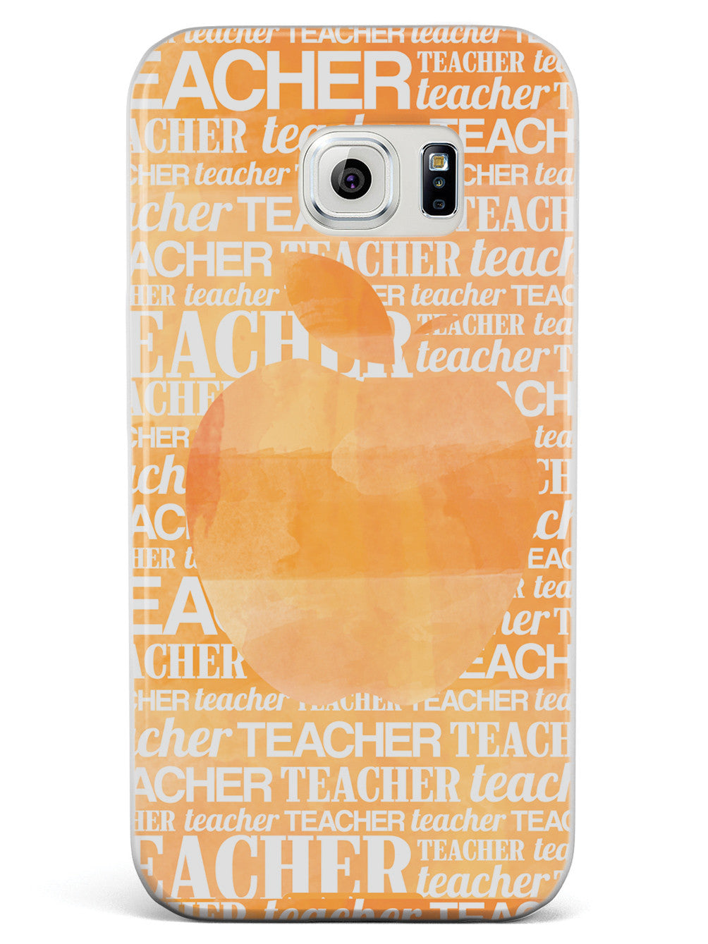 Apple Silhouette - Orange Watercolor Case