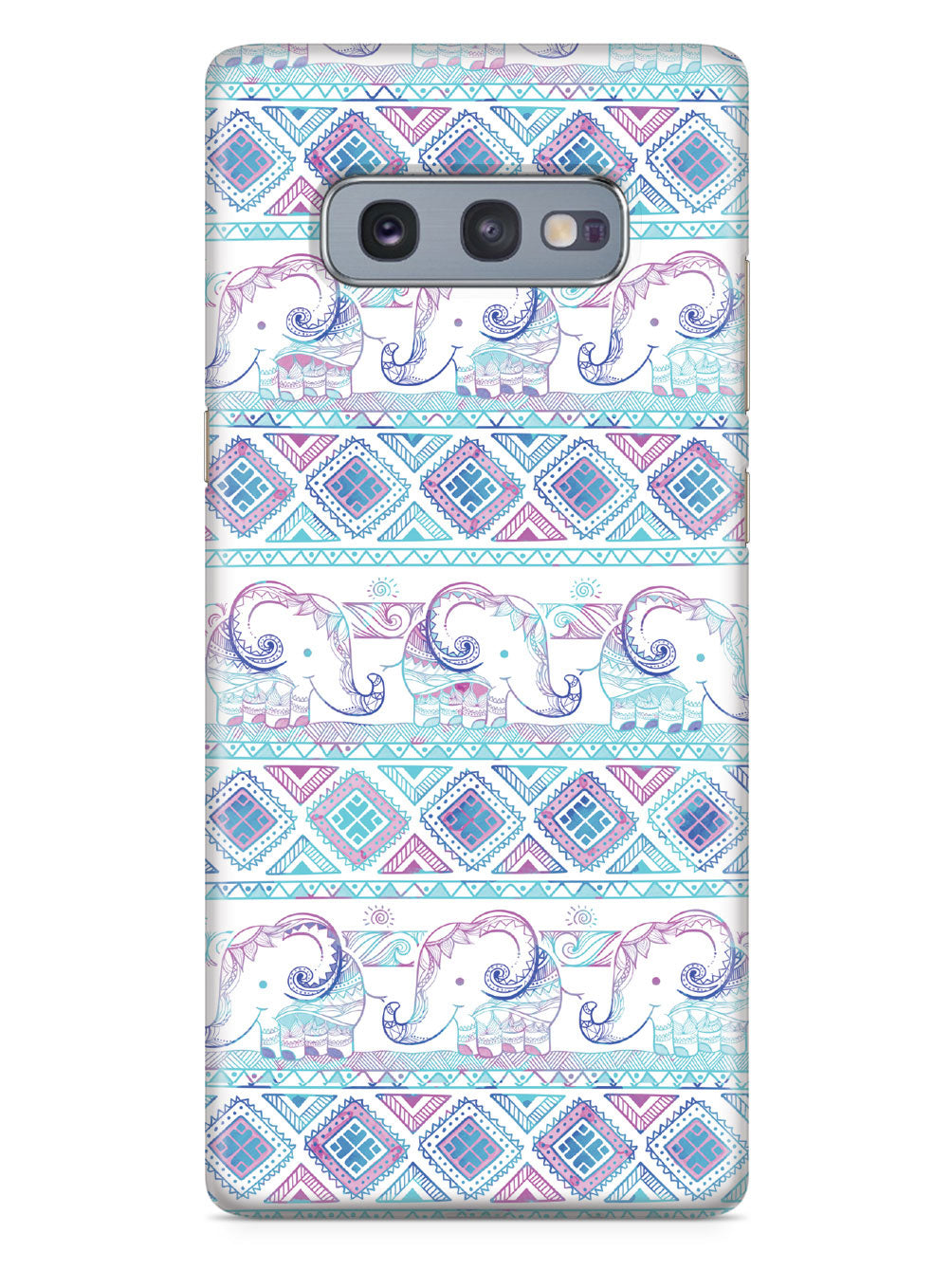 Baby Aztec Elephant Pattern - Teal Purple Case