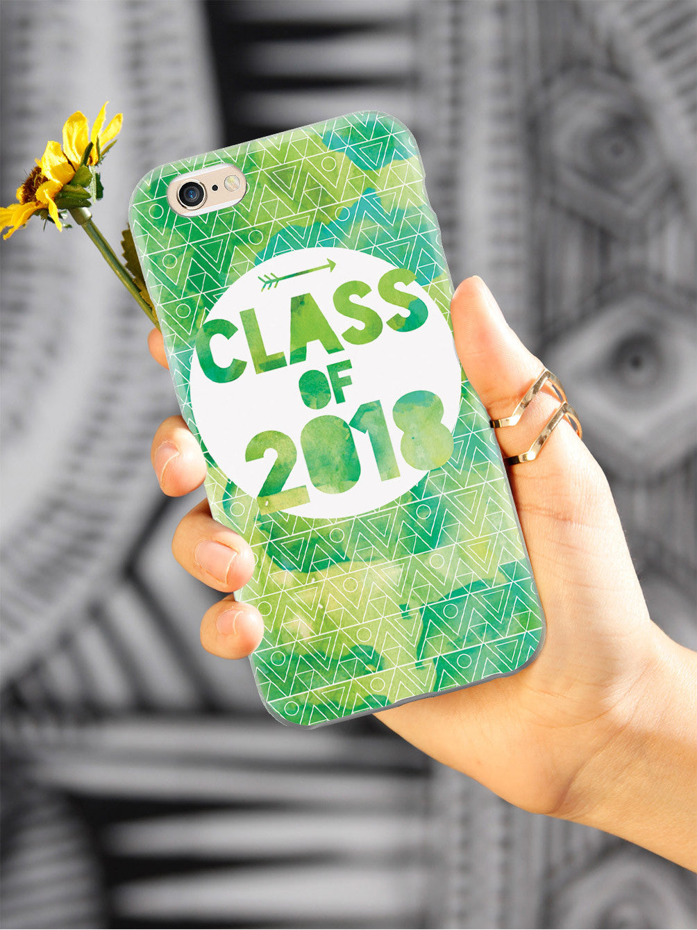 Class of 2018 - Green Watercolor Case
