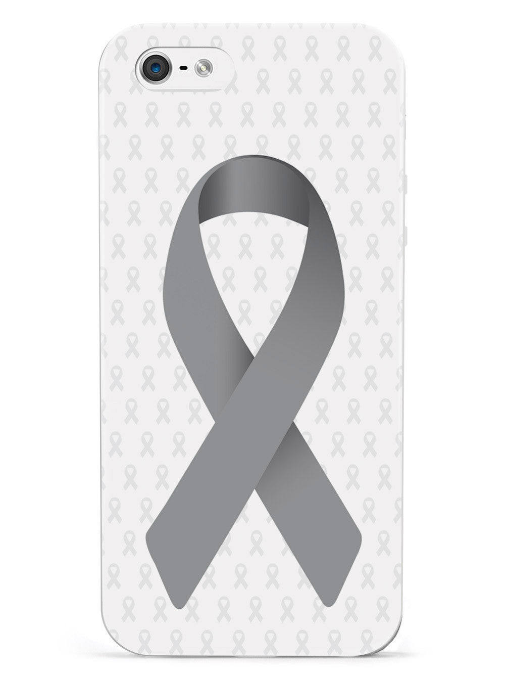 Gray Awareness Ribbon - White Case