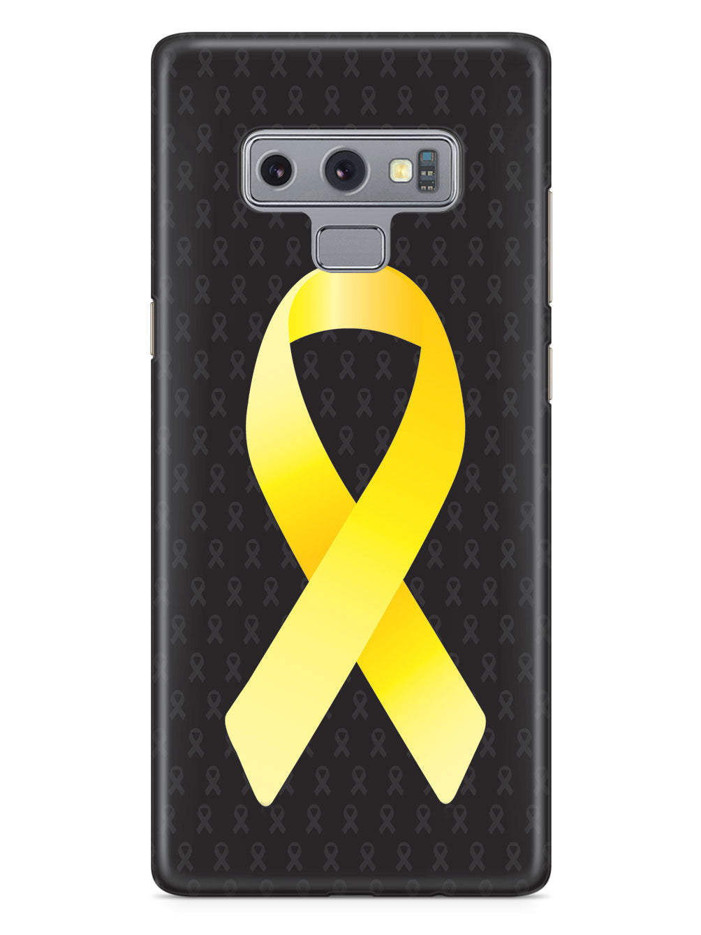 Yellow Awareness Ribbon - Black Case