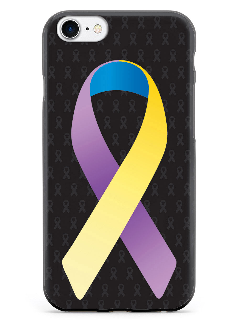 Bladder Cancer Awareness Ribbon - Black Case
