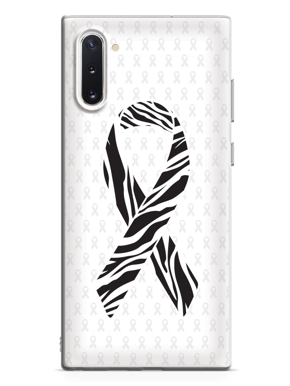 Zebra Print Awareness Ribbon - White Case