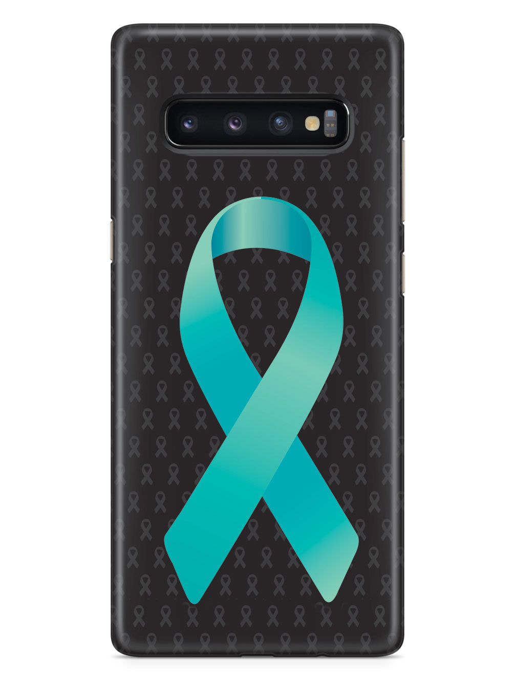 Turquoise Awareness Ribbon - Black Case