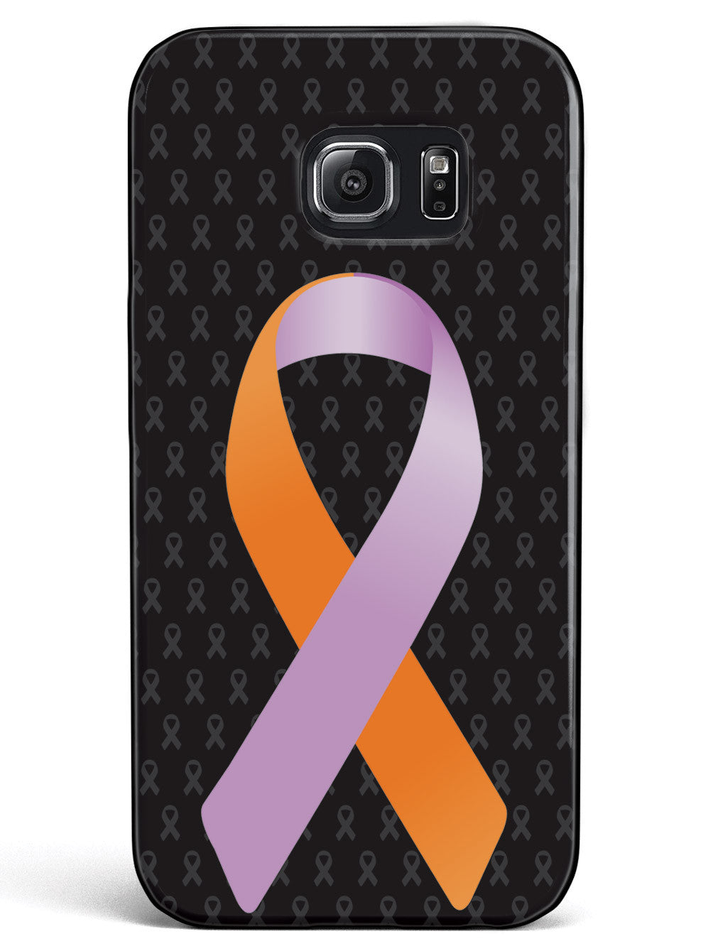 Orange and Lavender Awareness Ribbon - Black Case