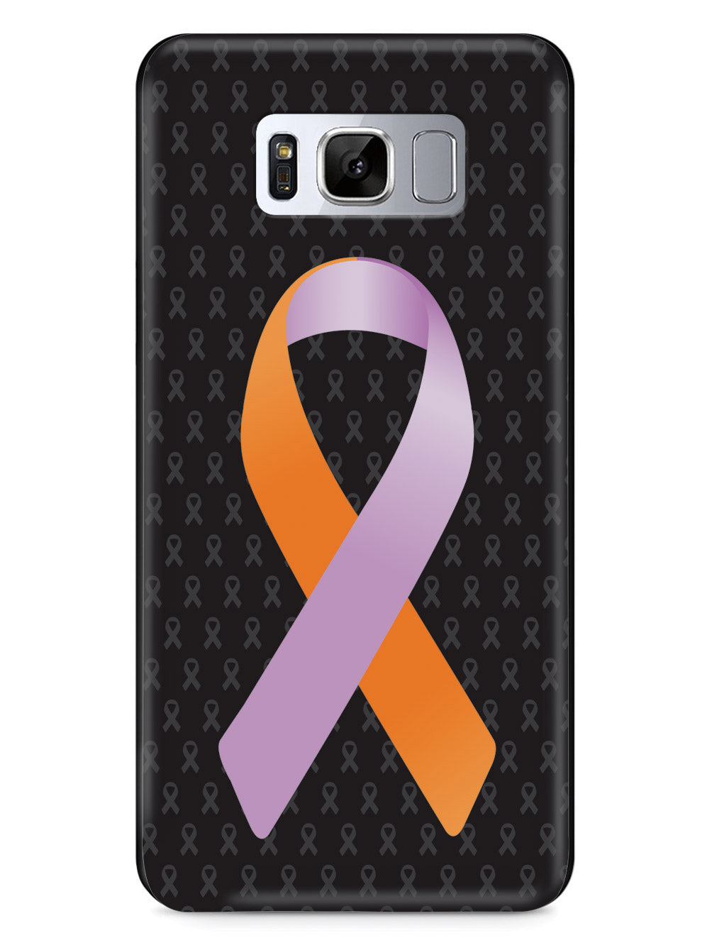 Orange and Lavender Awareness Ribbon - Black Case