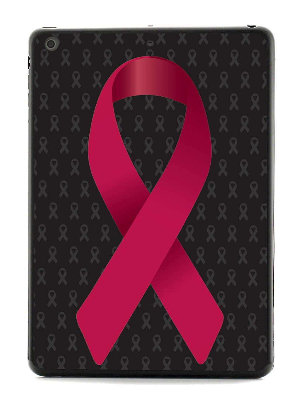Burgundy Awareness Ribbon - Black Case