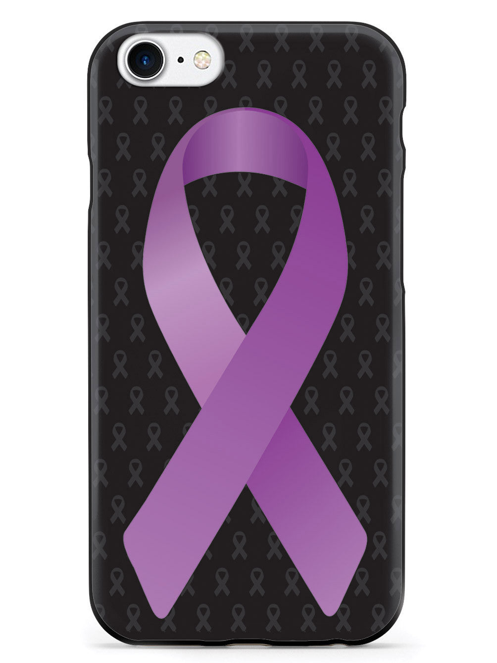 Dark Lavender Awareness Ribbon - Black Case