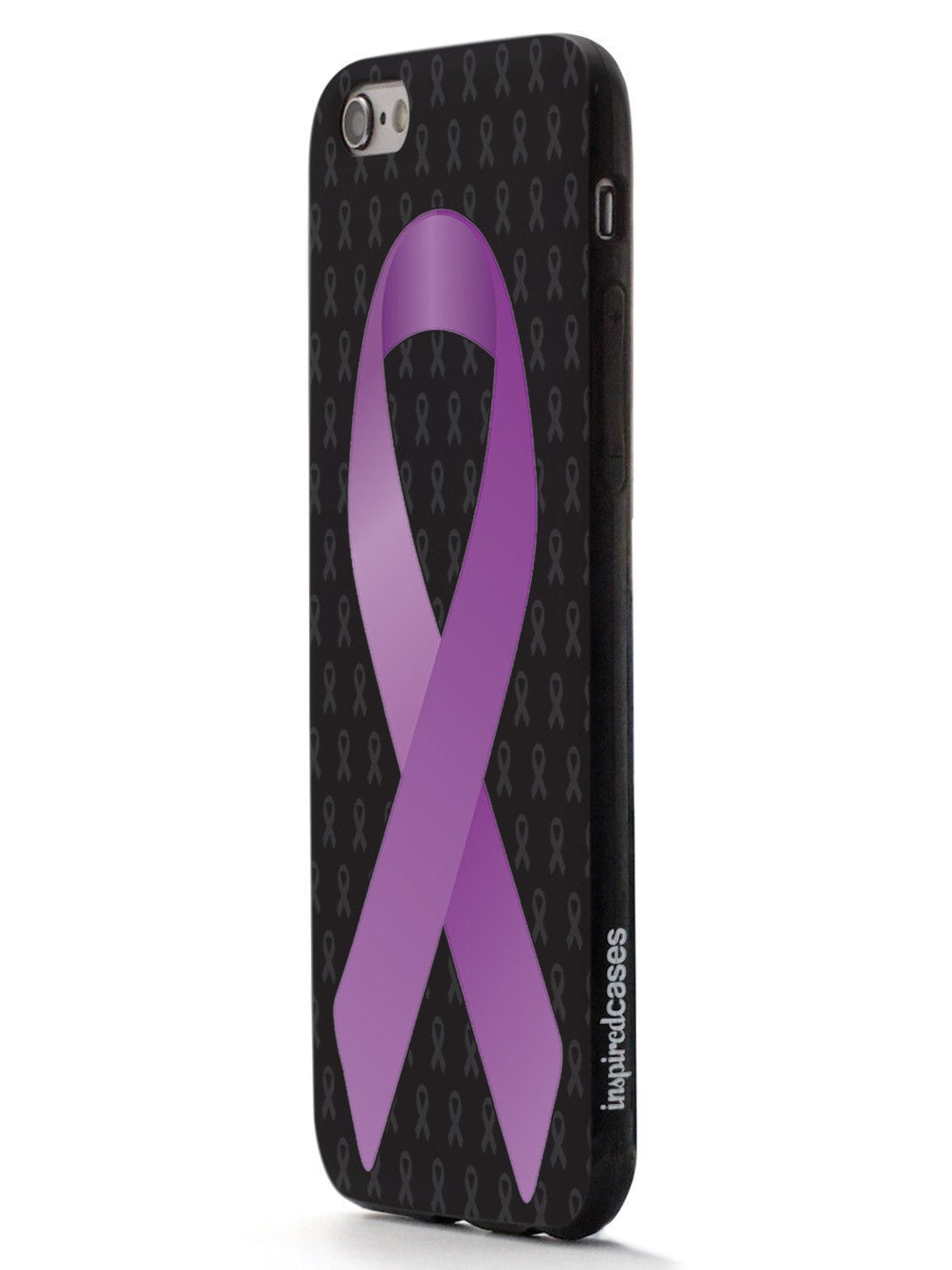 Dark Lavender Awareness Ribbon - Black Case