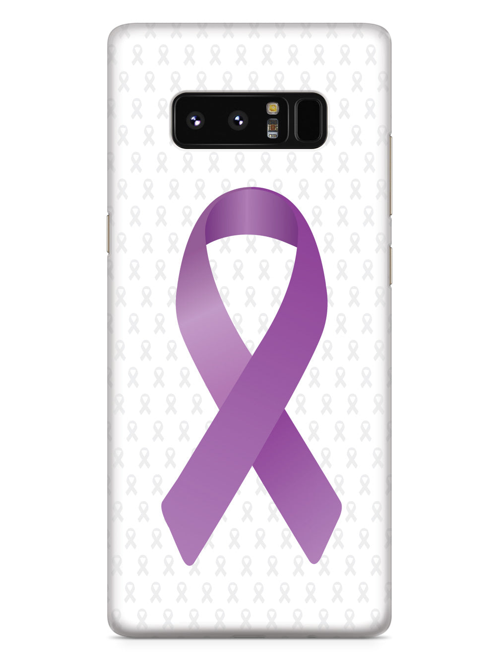 Dark Lavender Awareness Ribbon - White Case