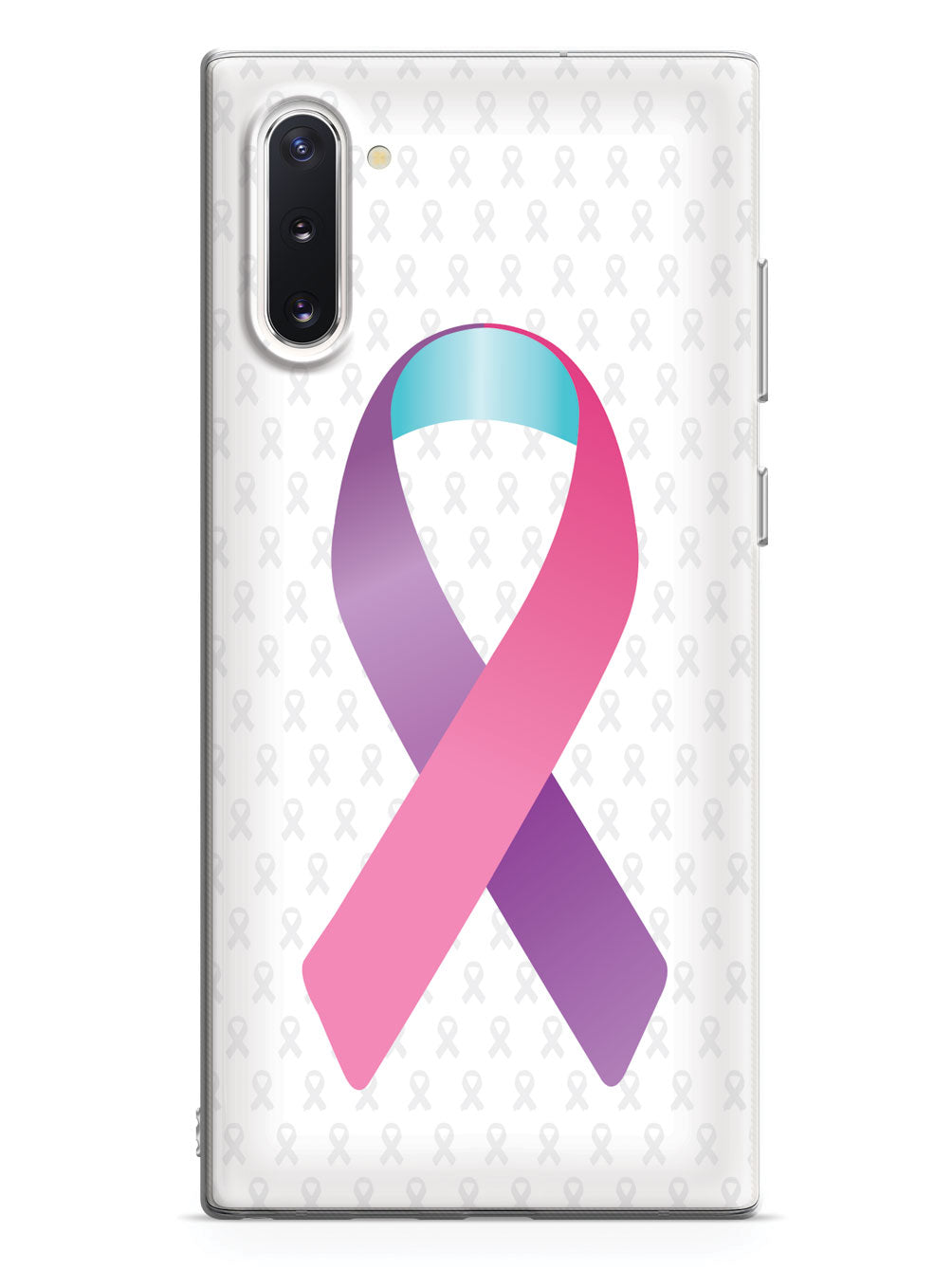 Pink Purple and Blue Awareness Ribbon - White Case