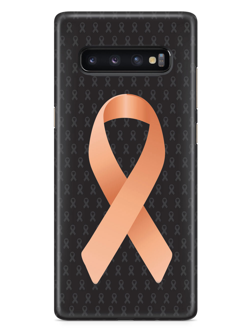 Peach Awareness Ribbon - Black Case