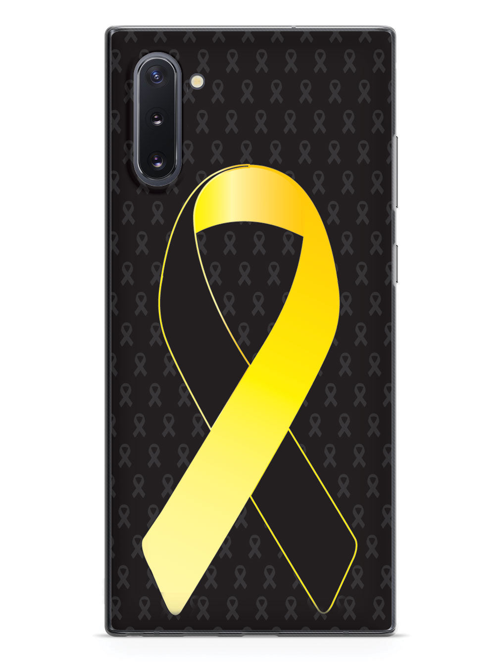 Yellow and Black Awareness Ribbon - Black Case