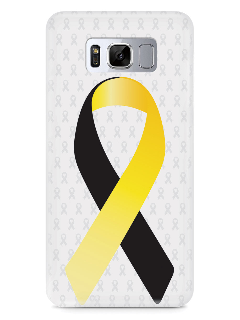 Yellow and Black Awareness Ribbon - White Case