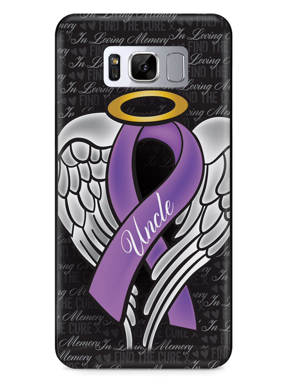 In Loving Memory of My Uncle - Purple Ribbon Case