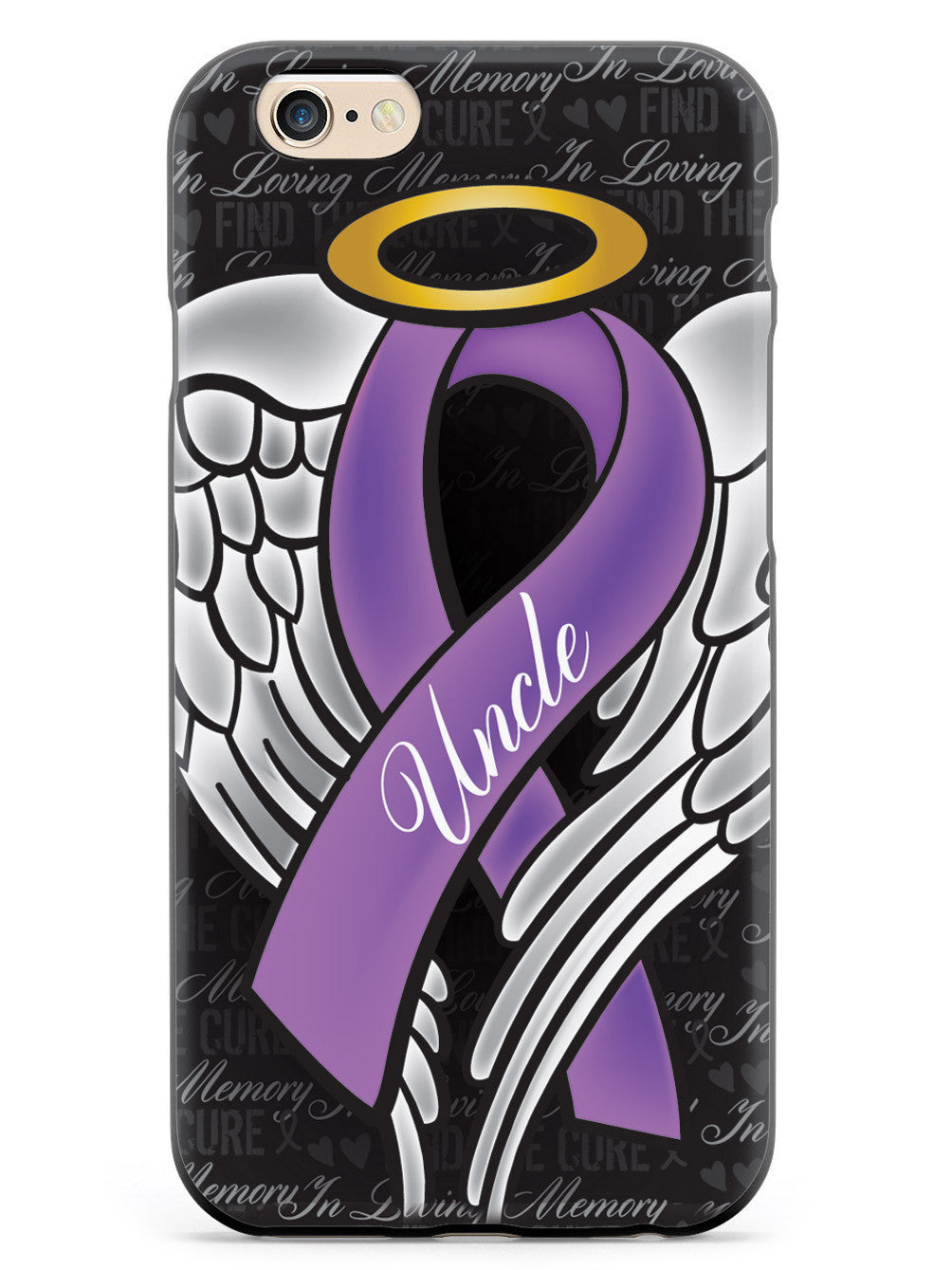 In Loving Memory of My Uncle - Purple Ribbon Case